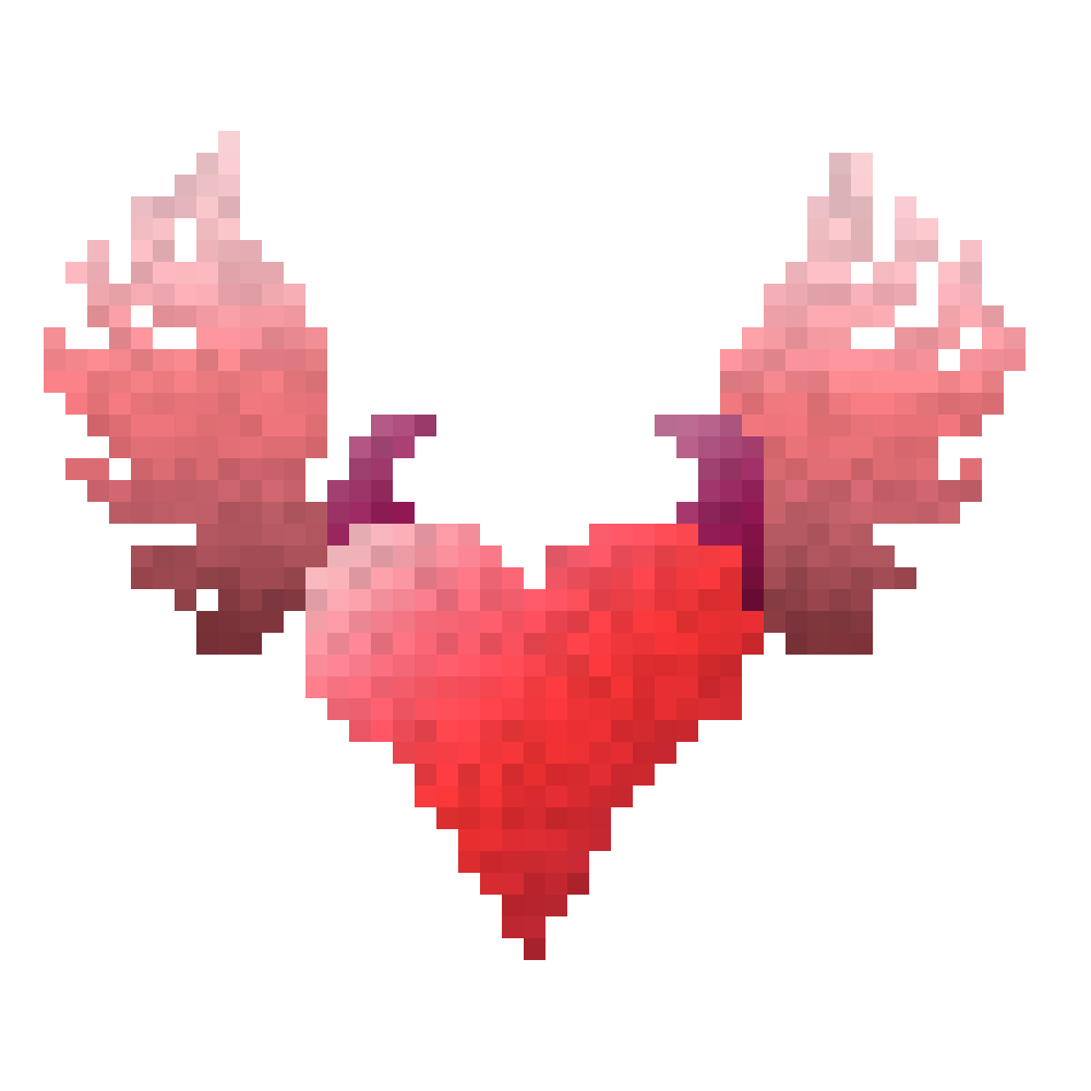 Pixel Art - Coeur Aille Demon